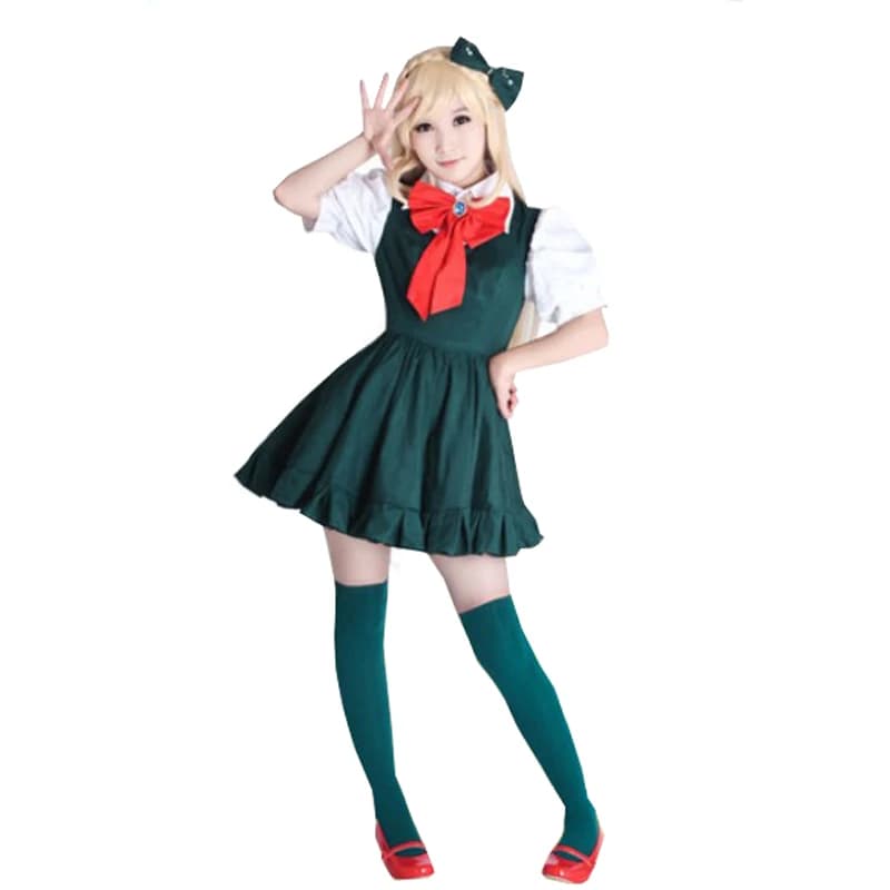 Sonia Nevermind cos fashion nuovo vestito verde cosplay costume da donna e da uomo per Halloween, costume per feste di Natale