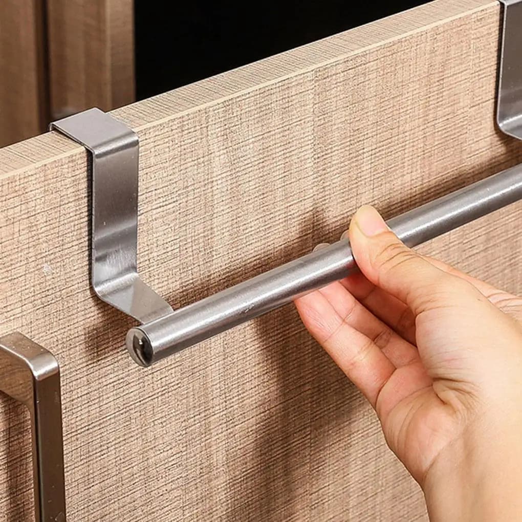 Portasciugamani sopra porta portasciugamani supporto da appendere in acciaio inox bagno armadio da cucina portasciugamani portasciugamani appendiabiti