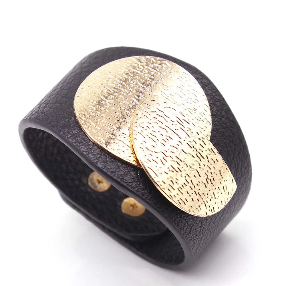 Tabc European Fashion Punk Wide Charm bracciali in pelle per le donne wrap bracciale Femme Statement Jewelry