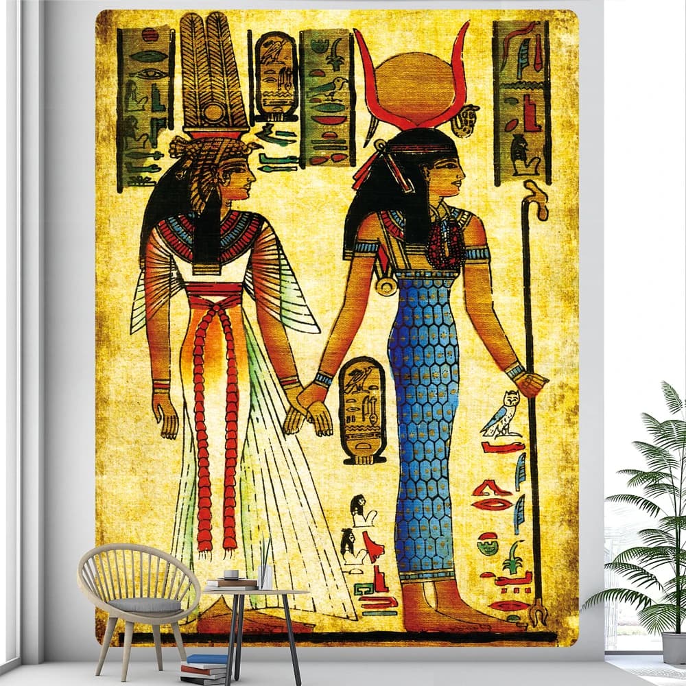 Ancient Egyptian wall tapestry bedroom decoration house decorating bohémien scene psychedelica mat yoga blanket sofa bed sheet