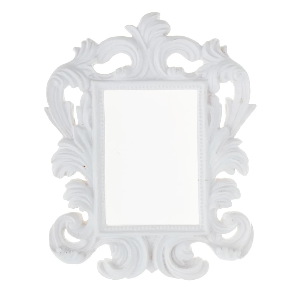 White/Black Vintage Baroque Ornate Antique Picture Frames Wall Mounted - Wall Photo Frames for 1.57 x 2.36 inch Photos
