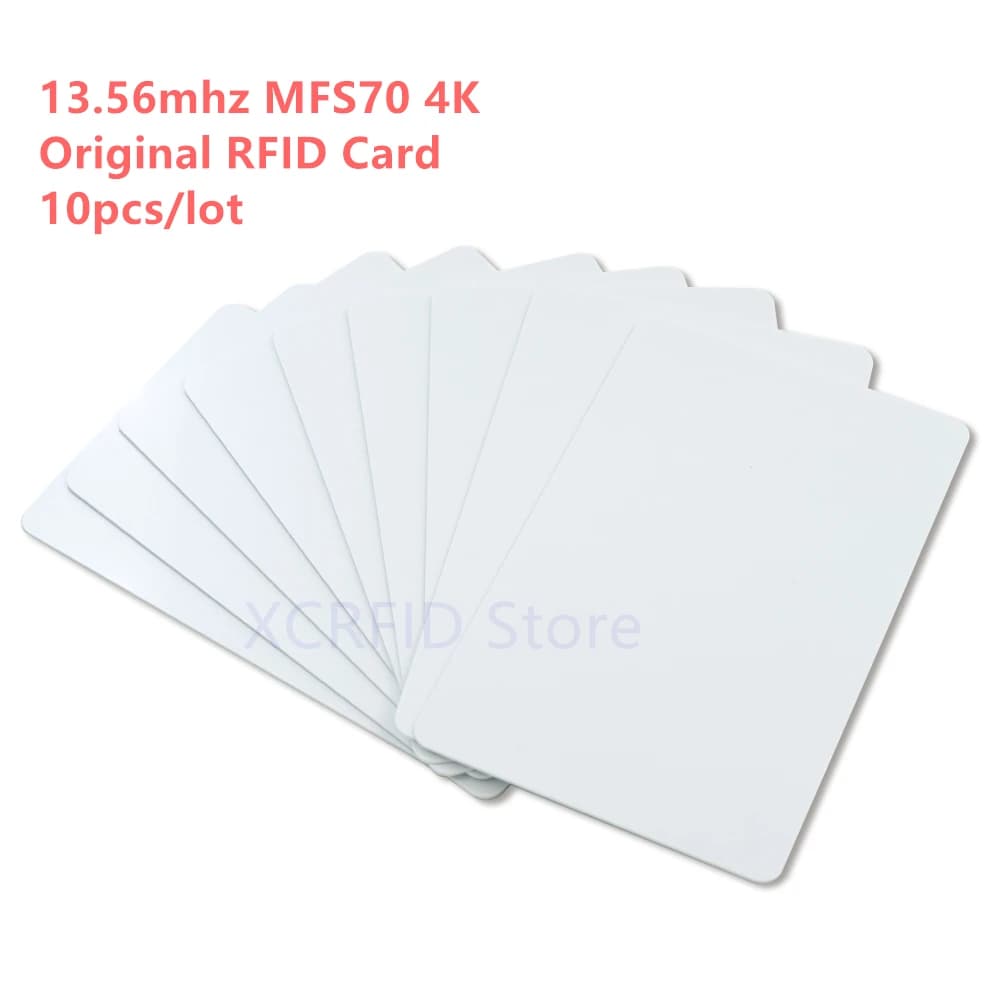 NFC 13,56 mhz RFID Classic S70 4K MEMORIA ISO14443A RF Smart IC Chip Card per sistema di controllo accessi 10 PZ