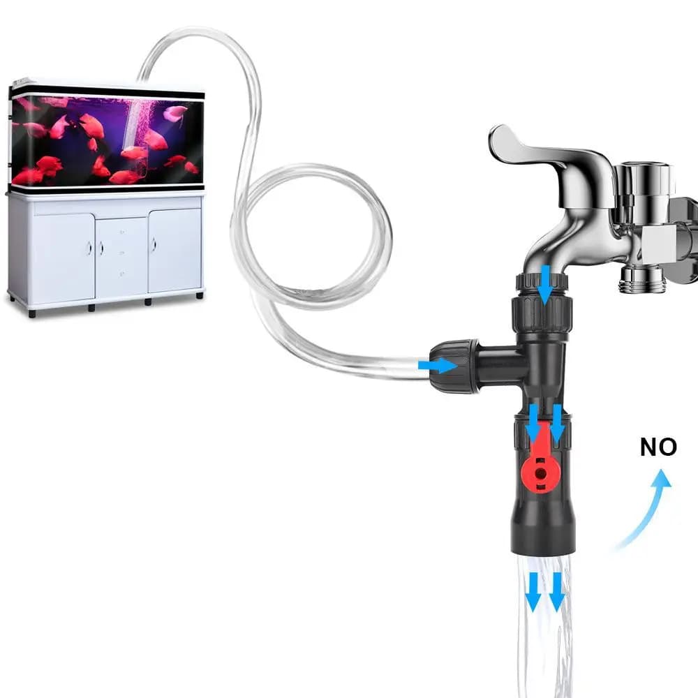 Cambia acqua per acquario automatico Tipo di rubinetto Sifone Aspirapolvere per ghiaia per acquario con valvola di controllo del flusso Accessori per strumenti di pulizia