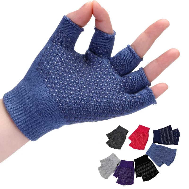 Puro cotone yoga guanti delle donne di sport esterni half-dito di fitness ciclismo antiscivolo guanti senza dita B53