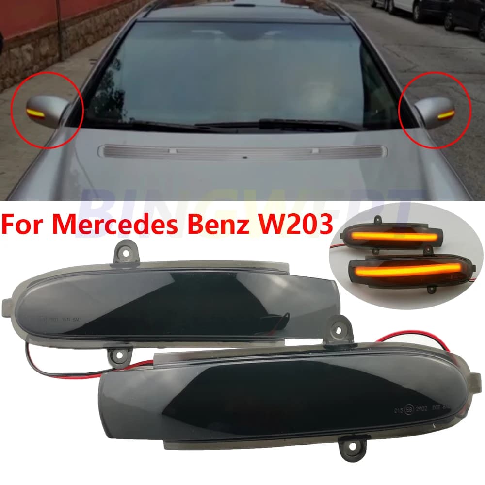 Indicatori di direzione dinamici a LED per Mercedes Benz Classe C W211 W203 S203 CL203 2001-2007, frecce luminose per Benz
