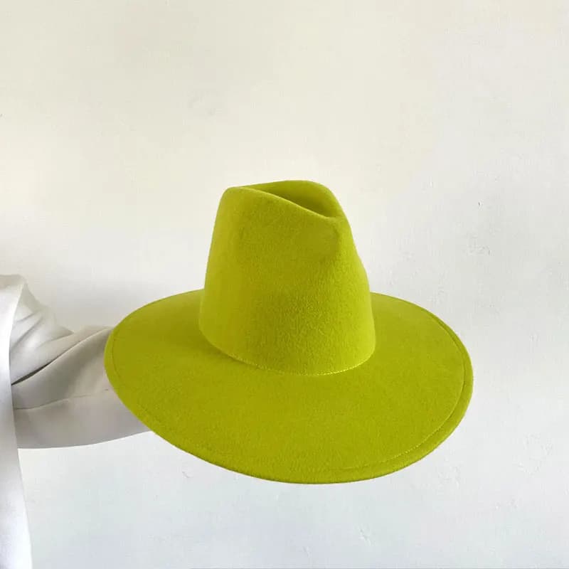 New Winter High Top Fashion Designer cappello di lana per donna Solid Causal Fedora Cap Lady Custom Panama Jazz Hat Sombrero Mujer Cape