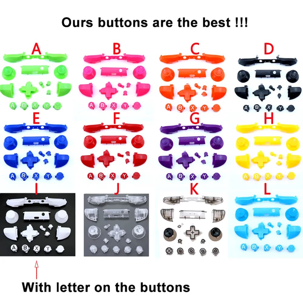 ChengHaoRan 1set sostituzione completa del pulsante cromato per Xbox One S Dpad ABXY Trigger Grips parti del bastone per Controller Xbox One S