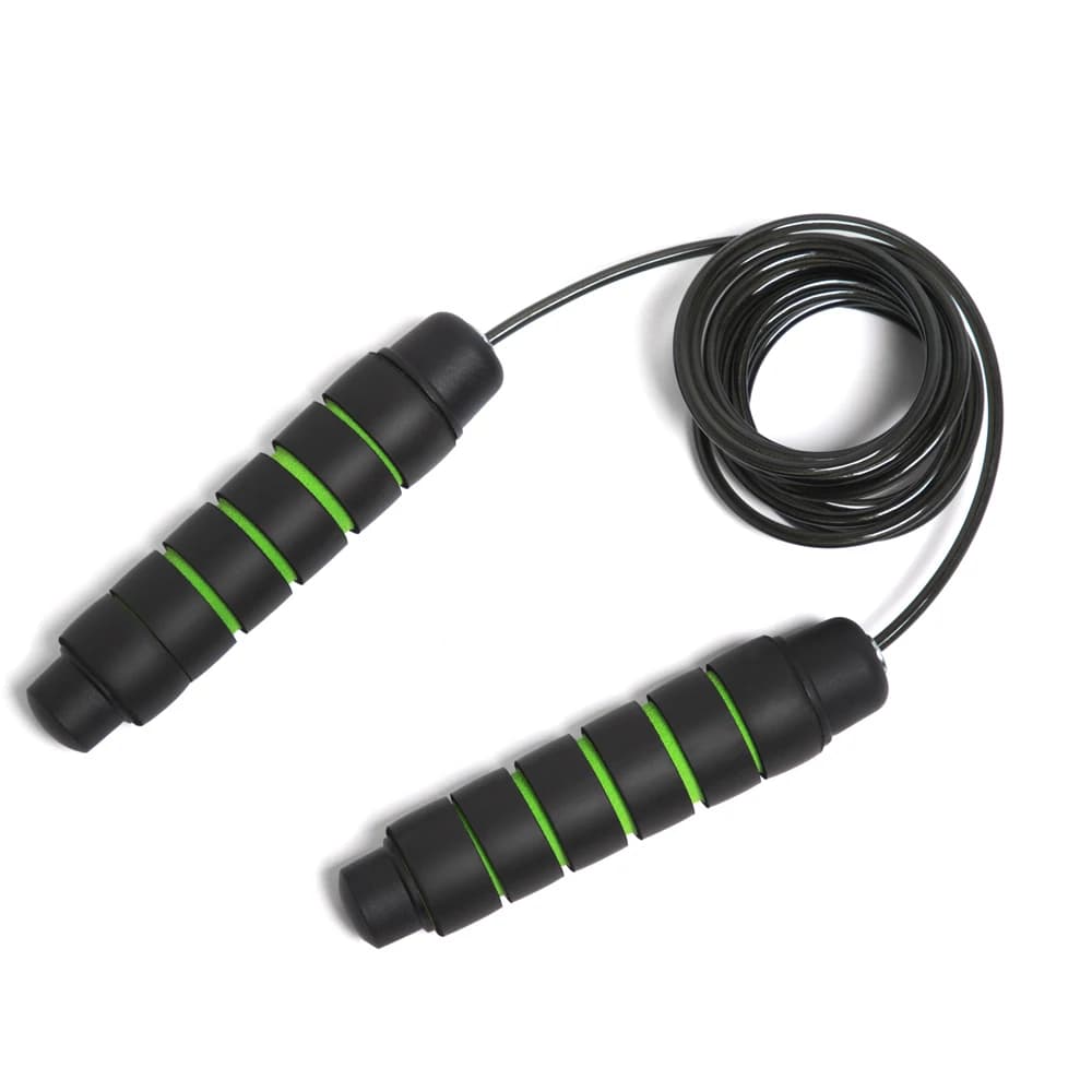 Jumping wheel with memory foam handles Jumping wheel for exercises with fitness ball bearing cable
