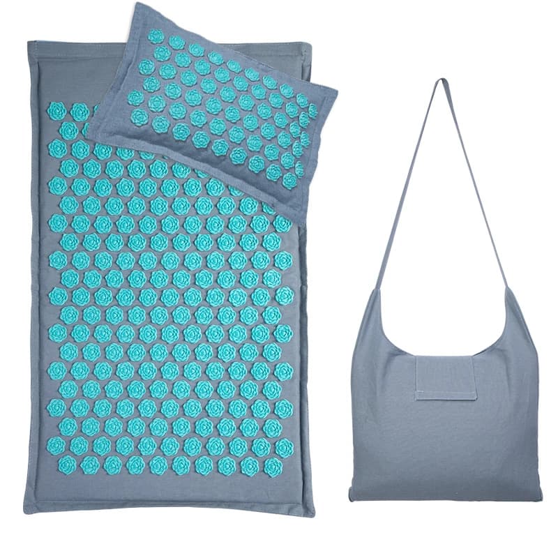 Type-pressure mat with lotus tip 74 * 44 cm Natural linen yoga mat with coconut palm Sports pillow mat with bag pillow Carpet