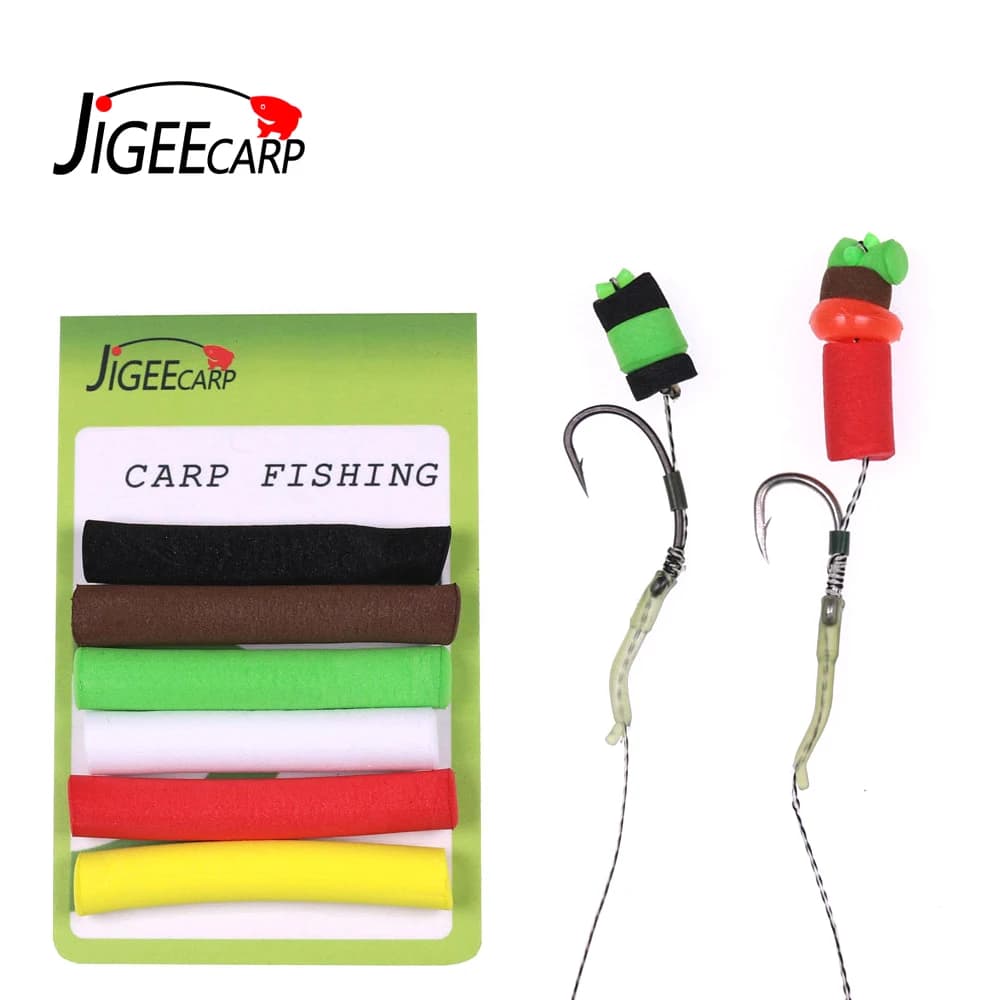 12 pz 3mm 5mm 8mm Esca per la pesca alla carpa Pop Up Boilie Bait Zig Carpa Cilindro Bastone di schiuma per Hair Rig Chod Zig Rig Attrezzatura da pesca
