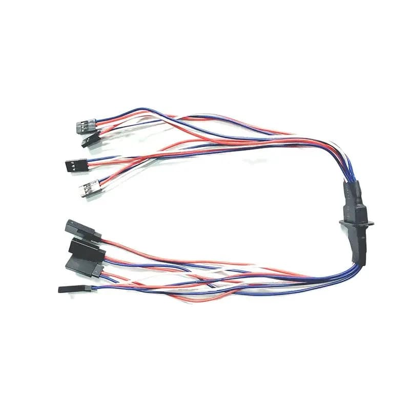 MPX 8 pin flangia montata maschio femmina Multi filo doppio triplo quadruplo 2/3/4 servoprolunga cablaggio 20awg per aereo RC
