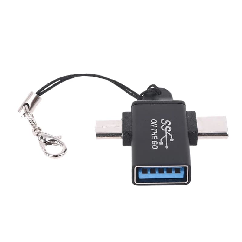 2in1 alluminio 90 gradi Micro USB tipo C a USB 3.0 convertitore adattatore OTG femmina per cellulare Tablet PC Flash drive