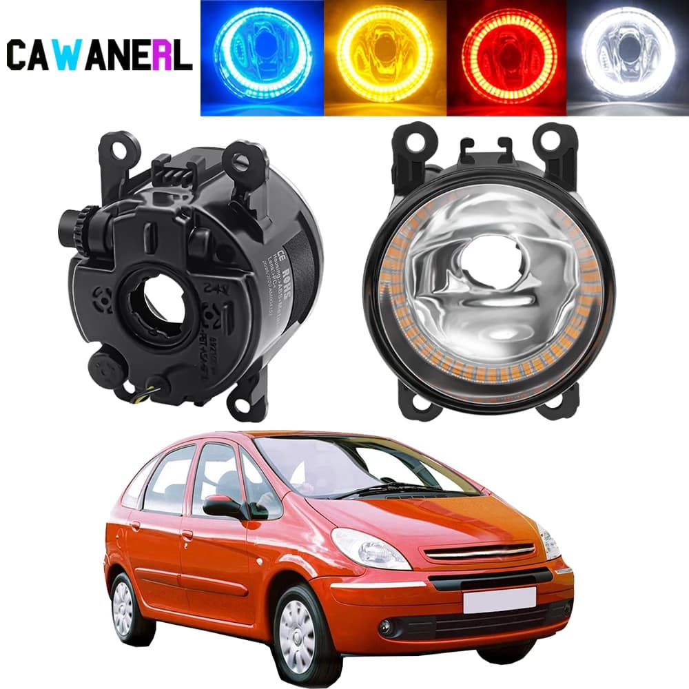 2 pezzi Angel Eye Gruppo fendinebbia per Citroen Xsara Picasso MPV N68 1999-2015 Auto Halo Ring Nebbia Lampada di guida diurna DRL 12V