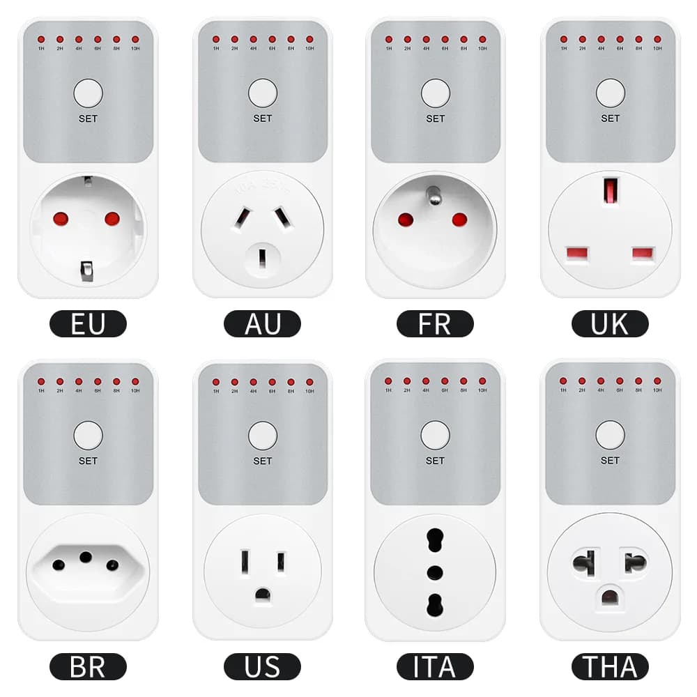 Electronic Wattmeter 10Hr Timer plug socket switch Intelligent countdown setting switch Timer socket Smart Controller