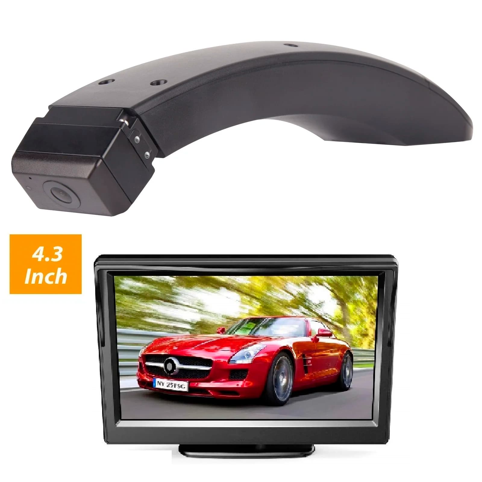 HD 720P Car 3rd Brake Light telecamera di parcheggio per retrovisione + Monitor da 4.3 ''per FORD Transit Connect Transporter 2014-2017 (due porte)