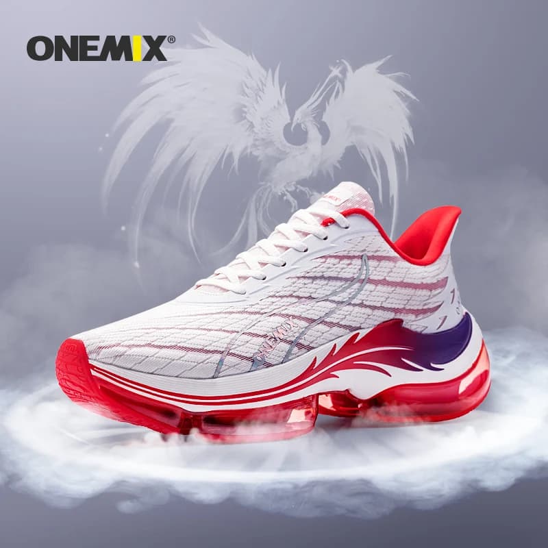 ONEMIX 2025 New men's marathon shoes breathable anti-slip dampers women's torque shoes sneakers with rope to jump