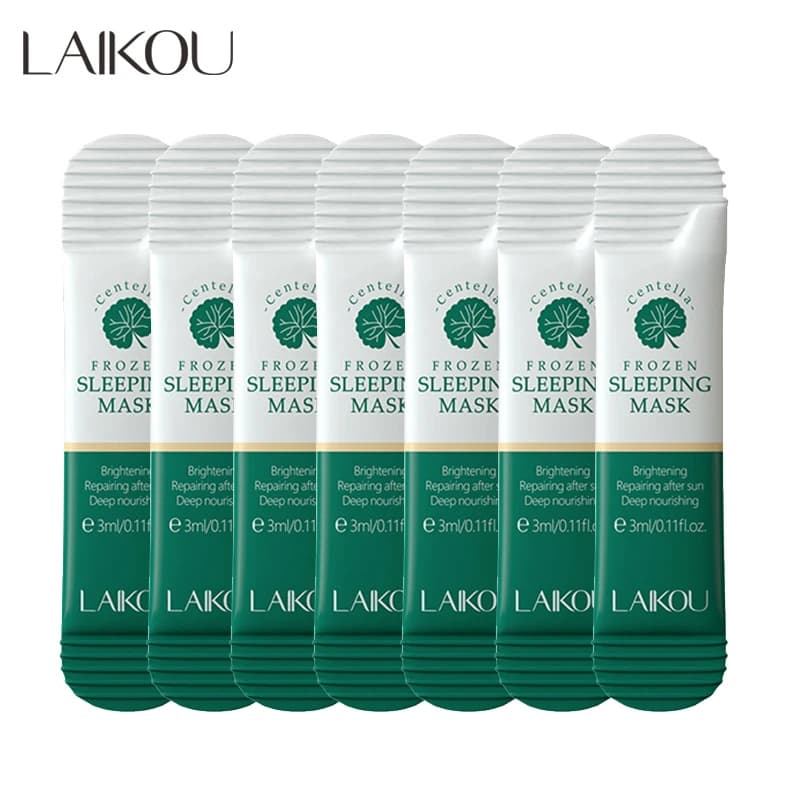 7 pcs LAIKOU Centella Jelly Face Mask to Sleep Sliding Night Face Package Dark circle Moisturizing face mask