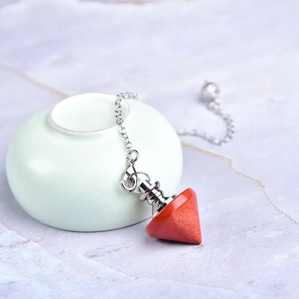 1PC Naturale di Cristallo Pendolo Reiki Guarigione di Pietra Lazuli Amethyst Del Pendente di Modo Semplice Per Le Donne Degli Uomini Dei Monili Minerale Wicca