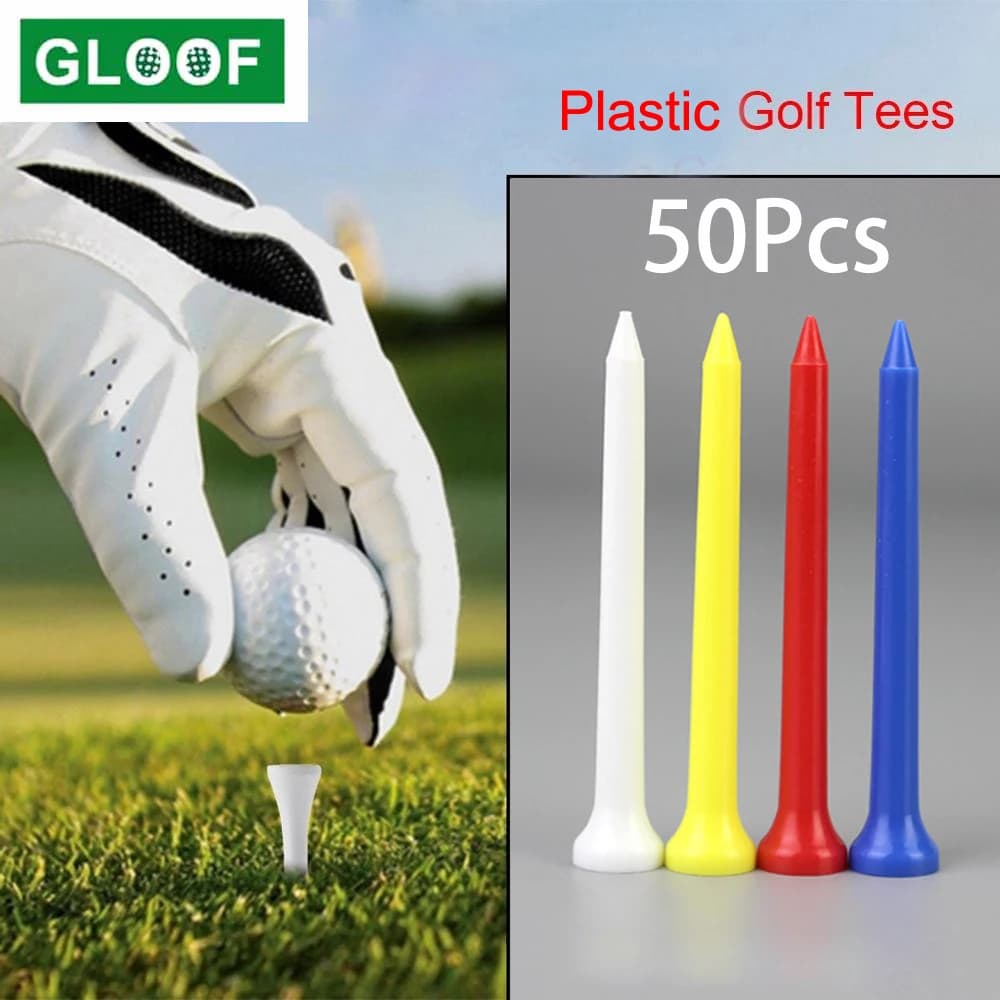 50 Pz/set PE di Plastica Golf Tee Magliette Sostituzione Driving Range Colpire Allenatore di Club Accessori Multicolor Golf Titolare