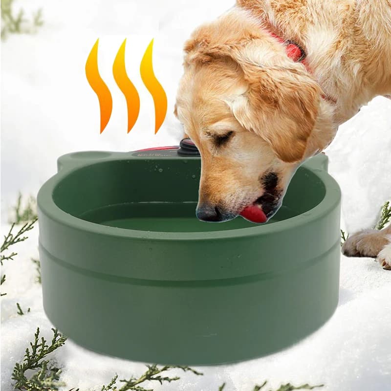 Forniture per animali domestici ciotola riscaldante per esterni piastra per alimenti per cani e gatti ciotola automatica per acqua a temperatura costante e conservazione del calore verde