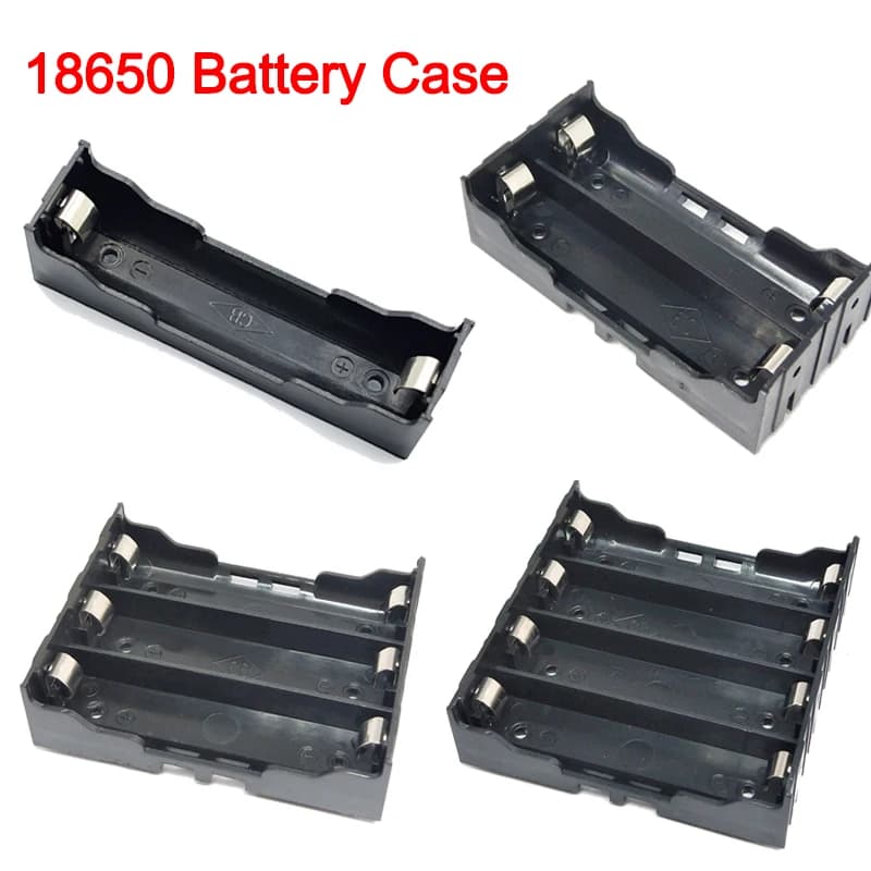 Nuovi casi di banca di potere ABS 18650 fai-da-te 1X 2X 3X 4X 18650 scatola di immagazzinaggio del supporto della batteria custodia 1 2 3 4 batterie a fessura contenitore Pin rigido