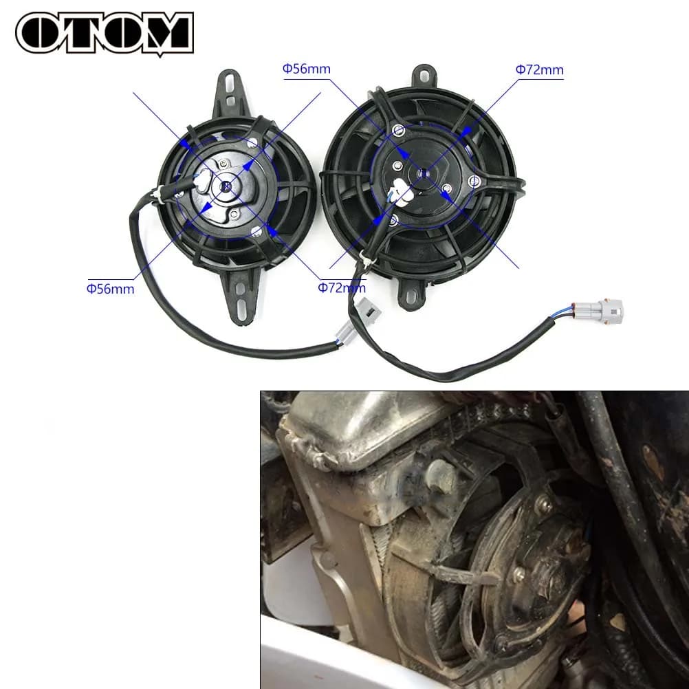 OTOM Moto Ventola Del Radiatore Serbatoio Dell'acqua Ventola Dell'aria Radiatore Olio di Raffreddamento Del Motore Per HONDA KTM KAWASAKI SUZUKI YAMAHA Bici Universali