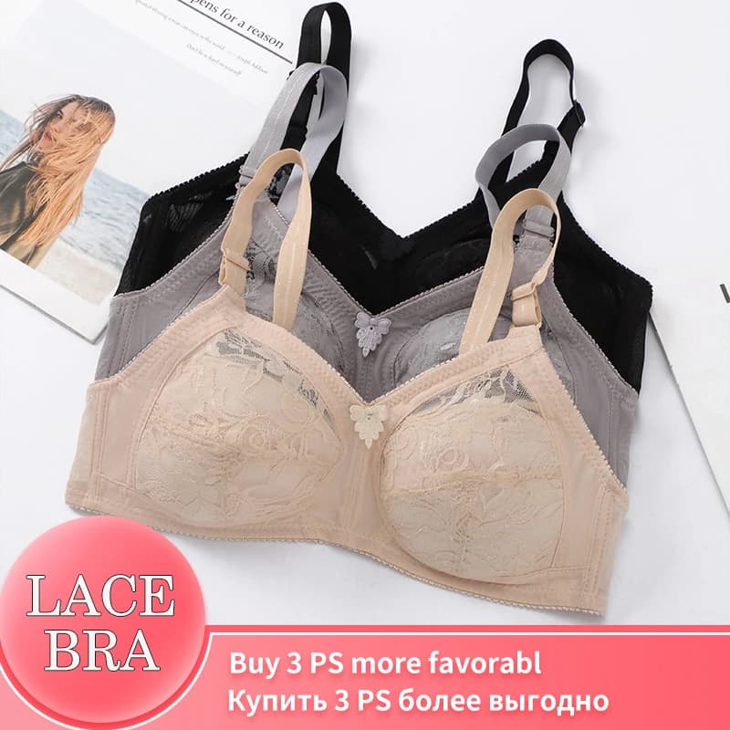 Reggiseno sottile Yenlice coppa piena B 36 38 40 42 reggiseni da donna imbottiti sottili in cotone senza fili reggiseno classico traspirante nero