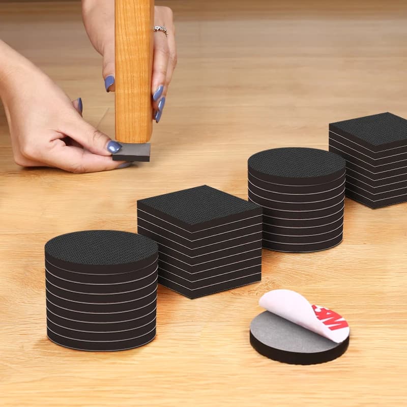 Cuscinetti protettivi per piedi in Silicone per mobili protezioni per pavimenti antigraffio tappetino per sedia da tavolo piedi per gambe copertura per tappeti cuscino appiccicoso quadrato rotondo