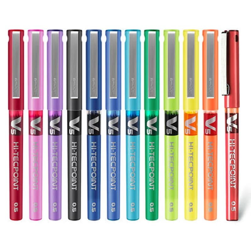 1pc Japan PILOT BX-V5 penna a inchiostro Gel liquido dritto a base d'acqua Kawaii Office School penne 12 colori opzionale 0.5mm punta Fine
