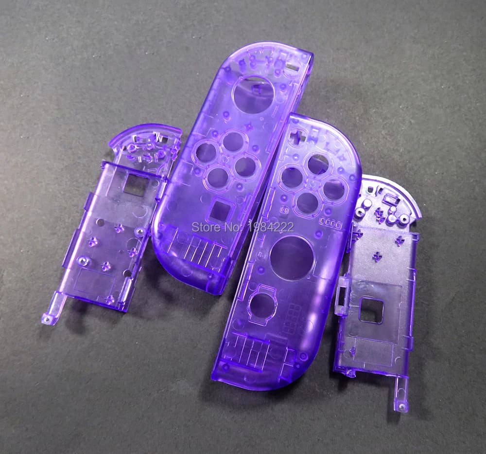 Set di 1 custodia protettiva trasparente per Nintendo Switch NS Joy-Con, cover per controller NX JoyCons, trasparente