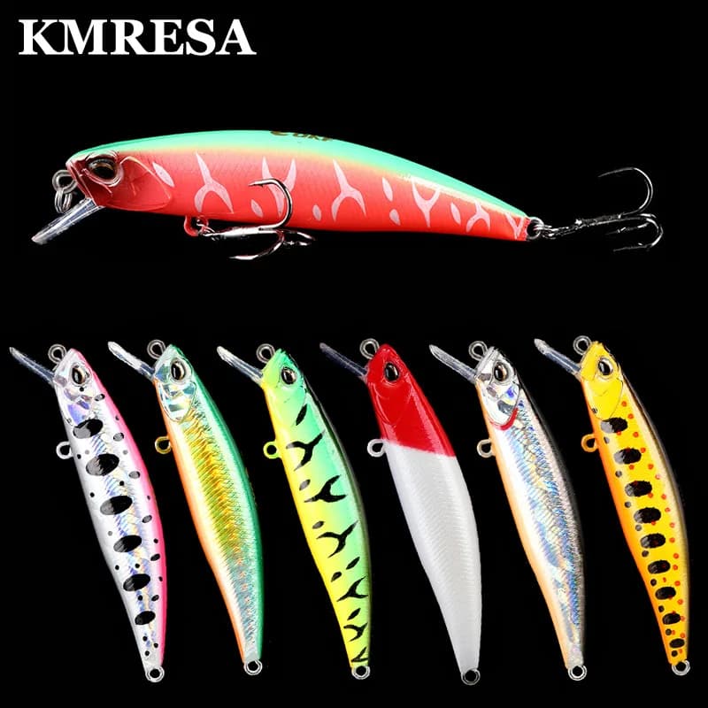 KMRESA affondamento pesciolino peso fisso esca da pesca 75mm 11G Wobbler armato con gancio Shore Rock Trout Bait Tackle