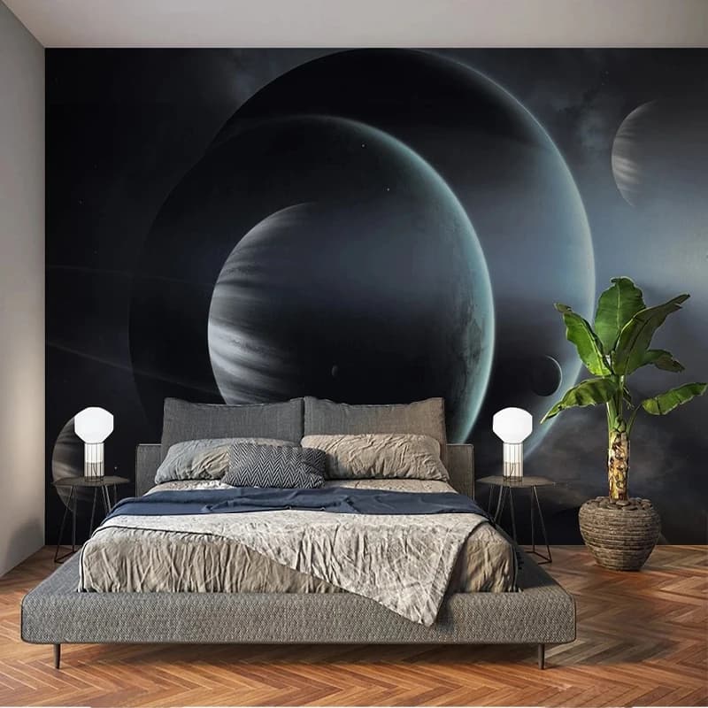 Custom 3D Wall Mural Modern Nordic Style Trees Forest Oil Painting Photo Wallpaper Living Room TV Background Wall Decor Frescoes