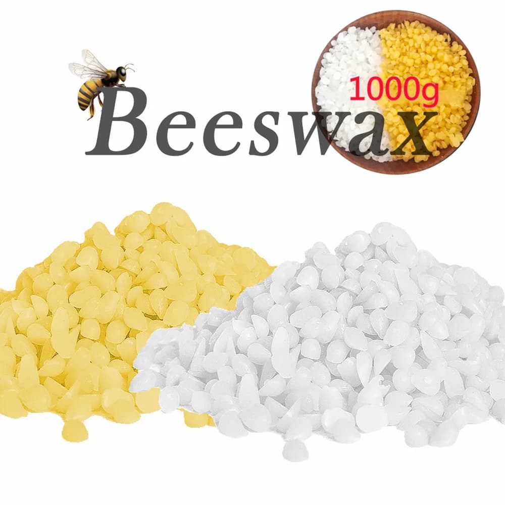 1000g cera d'api naturale pura 100% nessuna cera di soia aggiunta candela di cera regalo fatta a mano fai-da-te forniture cera d'api gialla e bianca