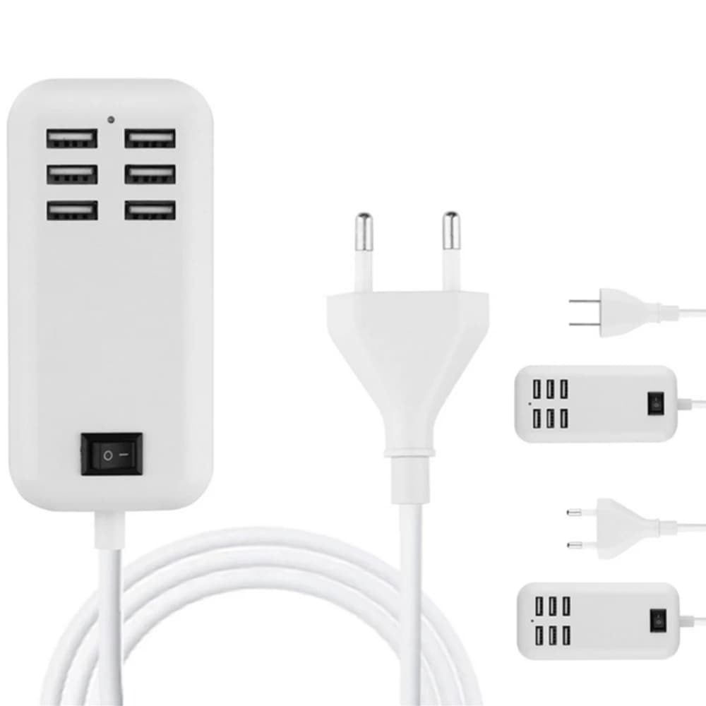 15W/20W/30W 4/6 Port USB Hub Multi Splitter with Power Adapter EU/US/UK Plug USB High Speed Hab USB Charging Socket