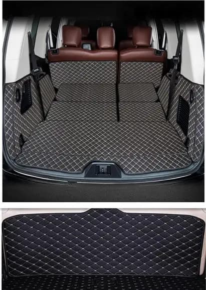 High quality! Full set car trunk mats + Rear door mat for Nissan Patrol Y62 2024-2011 7 8 seats durable cargo liner boot carpets