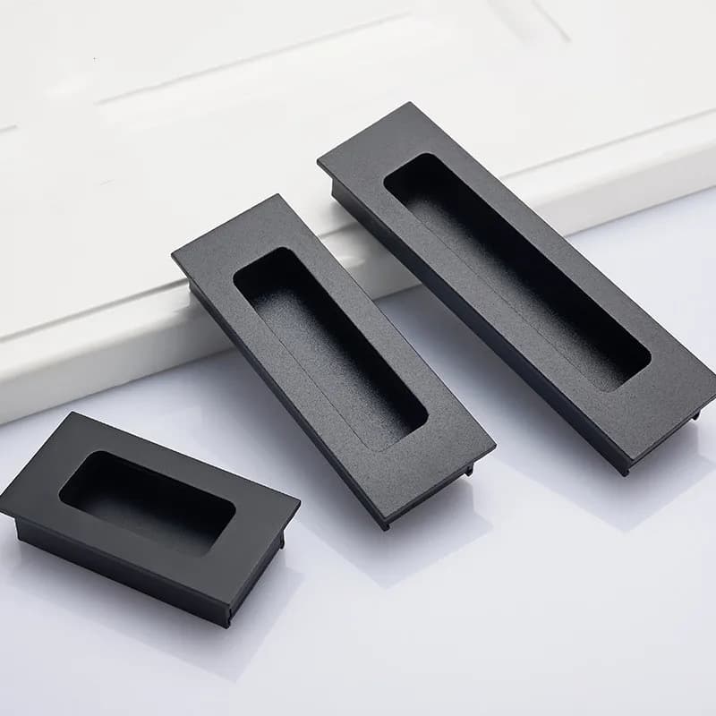 Manopole moderne da incasso in lega di zinco armadio da cucina armadio porta cassetto maniglie nascoste armadio maniglie nascoste mobili Hardwre