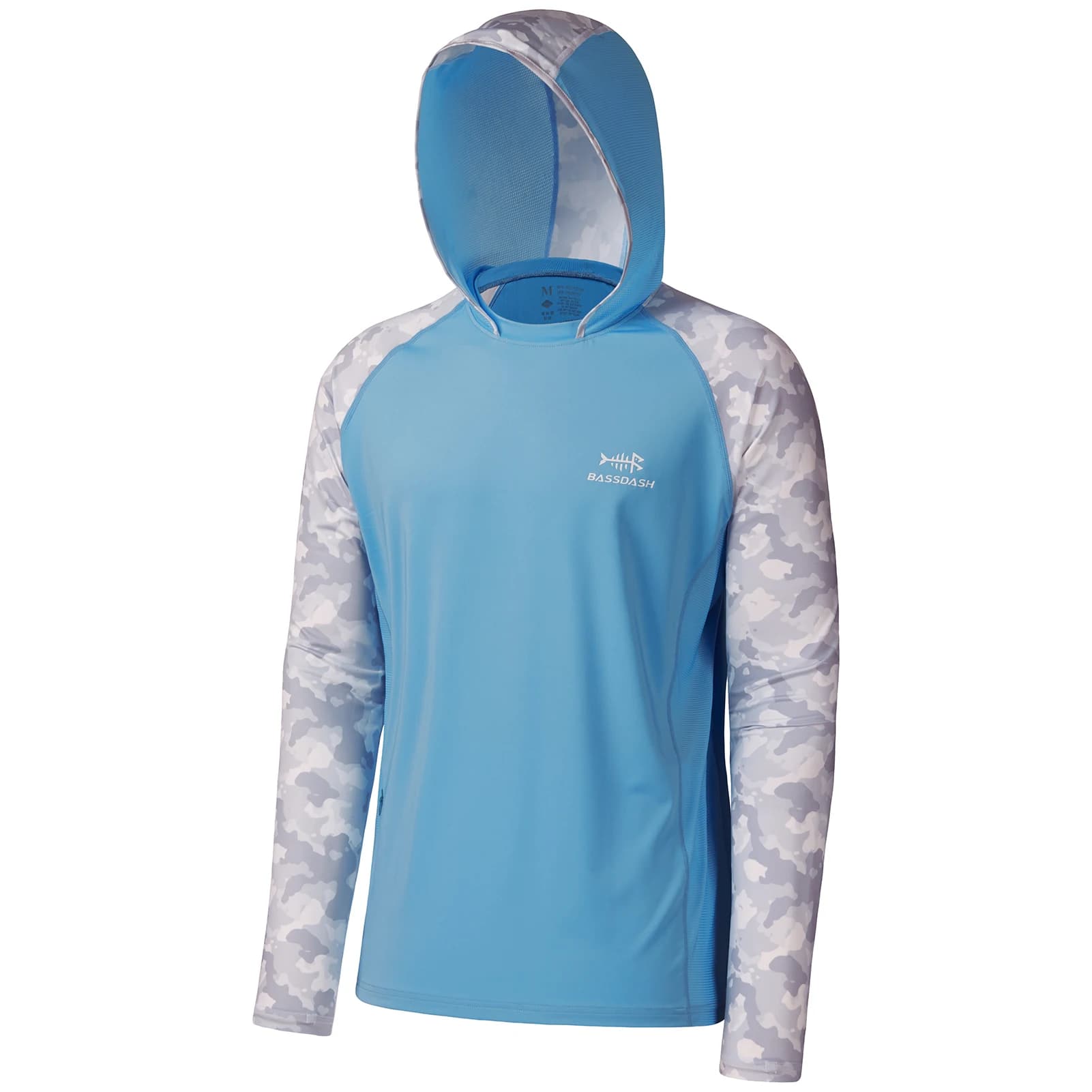 Bassdash camicia da pesca UPF 50 Performance da uomo felpa con cappuccio Camo felpa manica lunga escursionismo ciclismo kayak mantenere asciutto