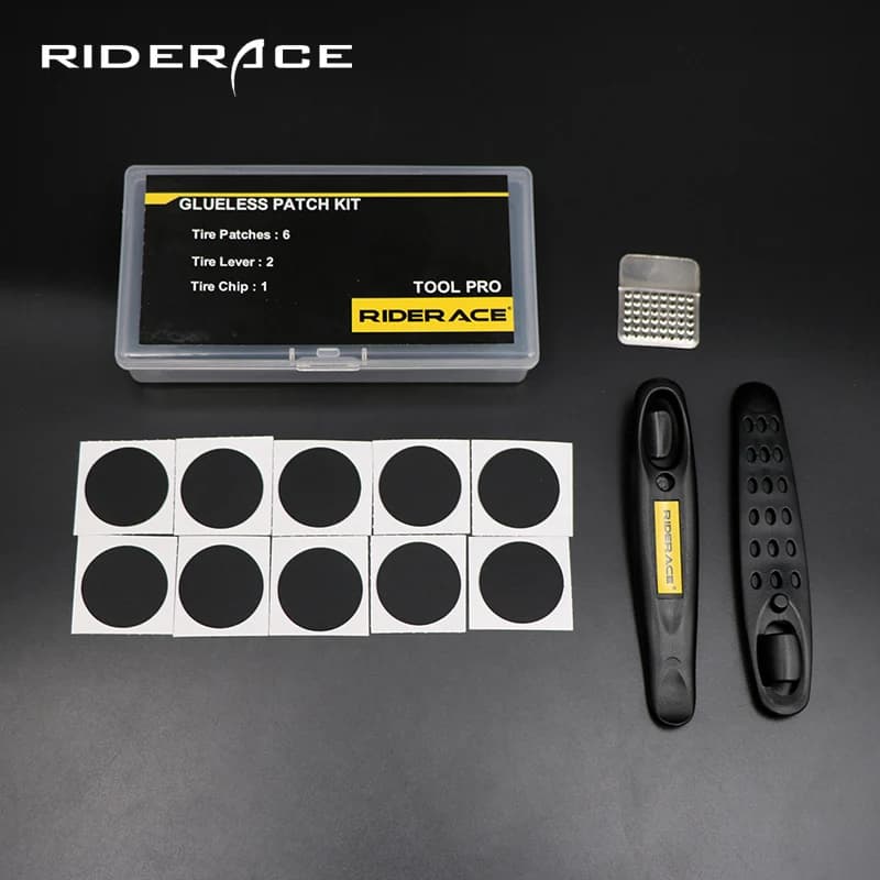 Kit di toppe per chip senza colla per bicicletta, leva per pneumatici, strumento di riparazione ruota, MTB, mountain bike, pezzo interno per pneumatici da strada, accessori per ciclismo