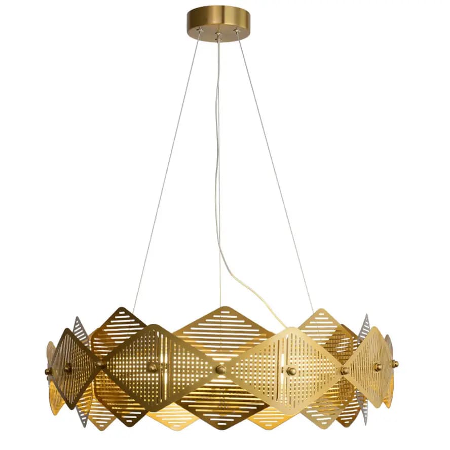 designer postmoderno Lampade a sospensione ad anello in metallo cavo apparecchio decorativo geometrico soggiorno hotel sospensione apparecchio a led