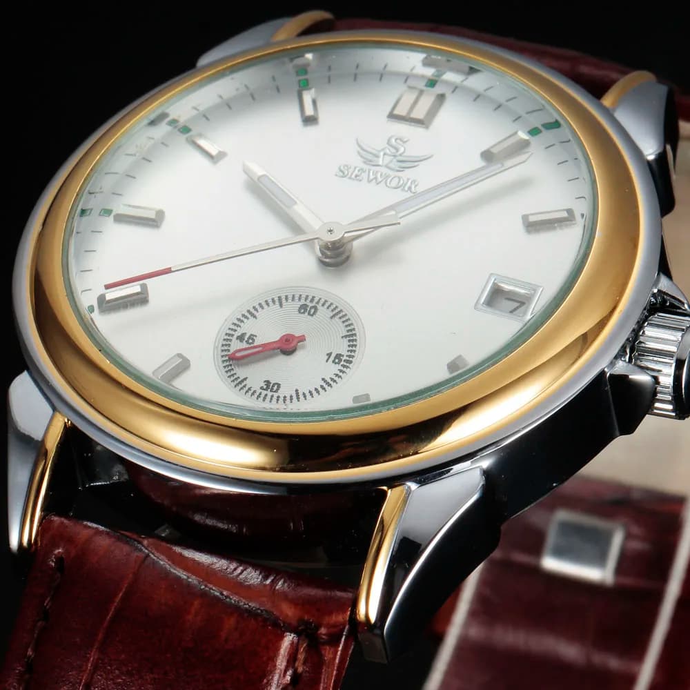 Sewor Top Brand Fashion Men's Watch Automatic mechanical watches Reloj Hombre small seconds watch