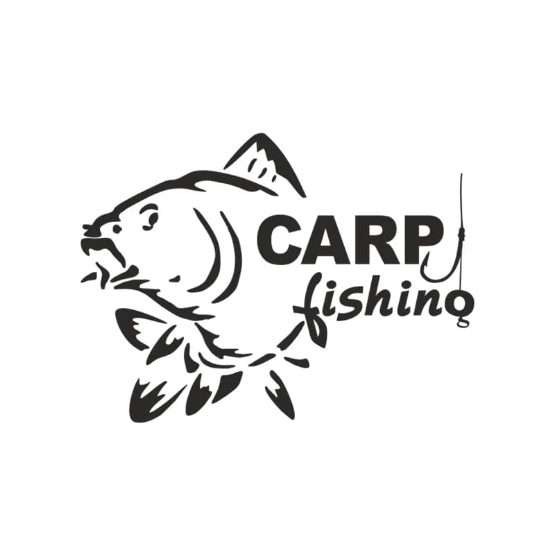 CK3367 # varie dimensioni adesivo per auto in vinile da pesca alla carpa impermeabile fresco impermeabile decalcomania rimovibile autoadesiva per auto