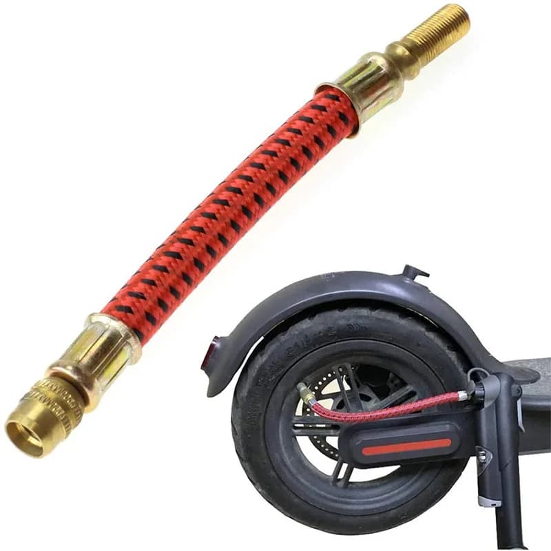 Adattatore di estensione della valvola della gomma per Xiaomi Mijia M365 Gonfiatore per pneumatici Scooter elettrico Pompa d'aria Ugello esteso Accessori per scooter