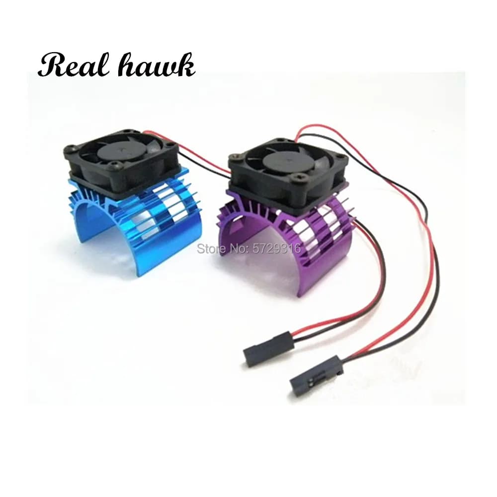 Parti di RC Auto Elettrica Motore brushless Dissipatore di Calore Della Copertura + Ventola di Raffreddamento per 1:10 HSP RC Auto 540 550 3650 Dimensioni dissipatore di Calore del motore