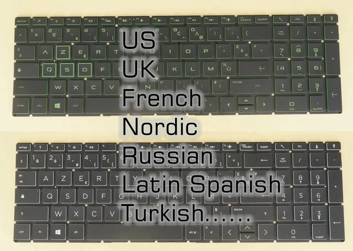 Tastiera retroilluminata US UK Francese Nordica Russa Latinoamericana Spagnola Turca per HP Pavilion Gaming 15-CX0000 15-DK000 15-EC000 16-A0000