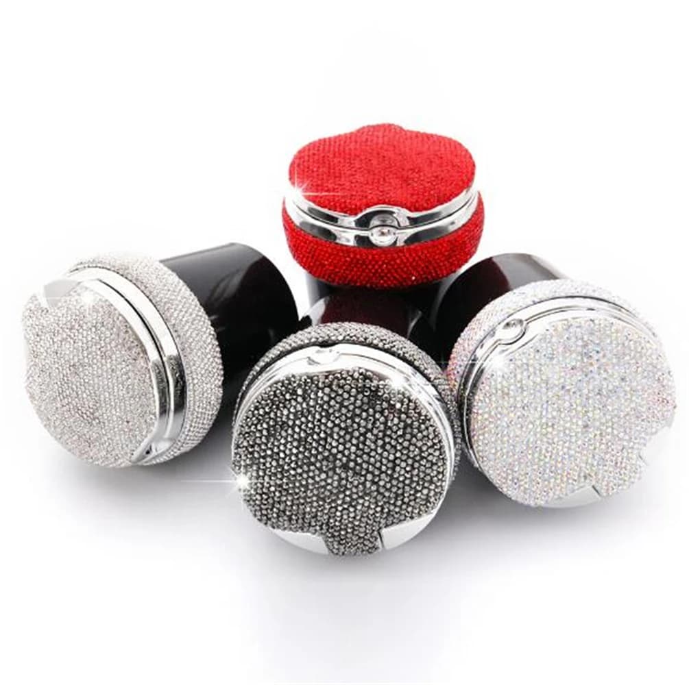 Auto Diamond Led Pattumiera Porta immondizia Posacenere Sacchetto di immagazzinaggio Accessori Auto Porta Sedile Visiera posteriore Pattumiera di carta