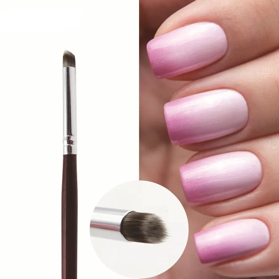 Pennello per Nail Art pennello per unghie gradiente per unghie pennello per unghie Gel UV pennello per bocca obliqua penna per pittura graduale strumenti per la progettazione di Nail Art