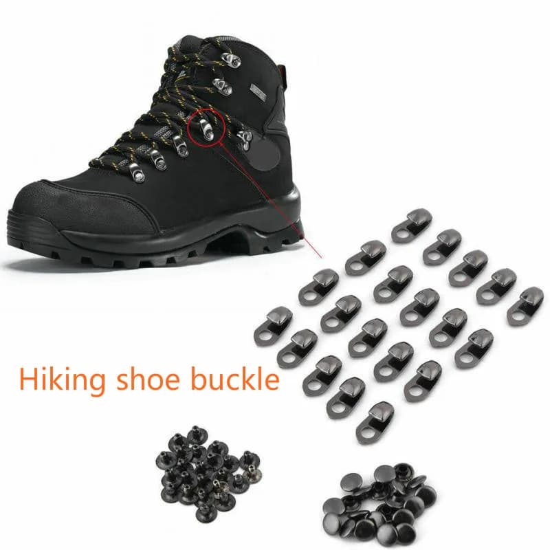 20 set ganci per lacci per scarpe veloci raccordi in pizzo fibbie con rivetti per arrampicata scarpe da trekking lavoro stivali da alpinismo all'aperto