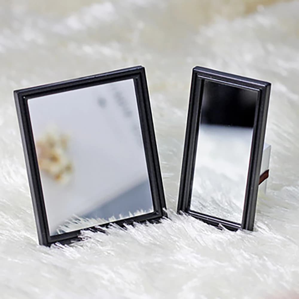 1 pz 1/12 accessori in miniatura per casa delle bambole mini specchio in lega simulazione specchio da bagno modello giocattoli per la decorazione della casa delle bambole