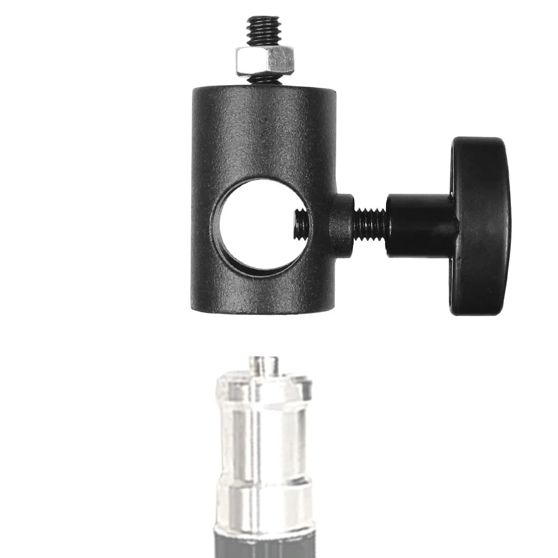 FEICHAO Universal Metal Speedlite Thread Adapter Light Stand bracket with 1/4 screw mounting adapter for LED light monitor