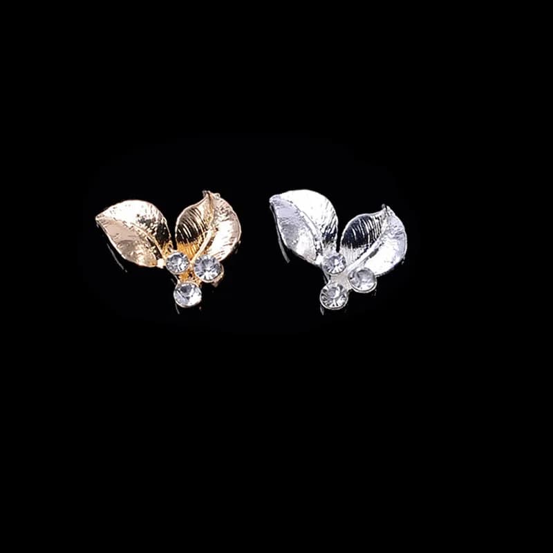 Engood 100 pezzi foglie strass bottoni scarpe fai da te cucito finiture e abbellimenti borse artigianali borse copricapi accessori gioielli
